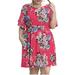 Egmy Women?S Loose Ruffle Sleeve Printing Plus Size Casual Swing Dress with Pockets