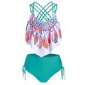 Mchoice Swimsuit for Women Plus Size 2021 Summer Fashion Cute Sexy Two Piece Push Up Tankini Sets Bathing Suit