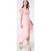 Nicole Miller Artelier CHERRY BLOSSOM Silk Blend Flutter Sleeve Dress, US 10