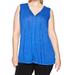 Calvin Klein NEW Sapphire Blue Womens Size 3X Plus Split-Neck Tank Top