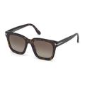 TOM FORD FT0690 F 52H Sunglasses Dark Havana Frame Green Polarized Lenses 53mm