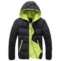 Avamo Mens Winter Warm Long Sleeve Windproof Hoodie Snow Ski Jacket Plus Size Mountain Snowboarding Coat Classic Camping Bubble Jackets