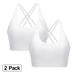 LAPA Women's Sports Bra 1-3 Pack Criss-Cross Back Padded Strappy Yoga Crop Top