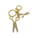 Rhinestone Scissors Cute Key Chain Gold