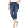 Catherines Women's Plus Size Universal Denim Capri