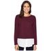 Calvin Klein Womens Layered-Look Knit Blouse