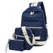 lzndeal 3Pcs Set Backpack with Purse Women Lady Girl Canvas for Outdoor Shopping School New