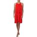 Julie Brown Womens Chase Crepe Halter Cocktail Dress