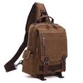 Dasein Unisex Lightweight Multi Pockets Canvas Small Day Bag School Backpack Vintage Travel Hiking Rucksack for Men/Women Daypack