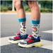 Mens Cotton Happy Socks Colorful Fashion Fancy Casual Sock Wedding Dress Socks