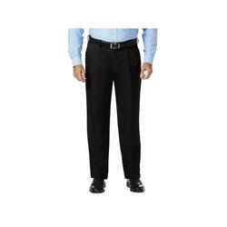 JM Haggar Men's Big & Tall Sharkskin Pleat Front Dress Pant Classic Fit HD90654