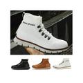 LUXUR - Men Breathable Boots Casual Lightweight Mens Boots Lace Up Casual Shoes