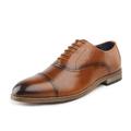 Bruno Marc Mens Fashion Oxford Shoes Lace up Wing Tip Dress Shoes Brogue Casual Shoes WILLIAM_1 CAMEL Size 7