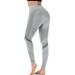 DODOING Womens Sport Compression Fitness Active Leggings Running Yoga Jogging Gym Pants Waist Pants Exercise Workout High Stretchy and High Waist Trousers, Black/ Green/ Grey