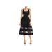 Aidan by Aidan Mattox Womens Lace Inset Sleeveless Party Dress