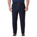 Big & Tall Haggar Premium Comfort Expandable-Waist Classic-Fit Stretch Pleated Dress Pants Blue