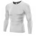 Mens Compression Under Base Layer Top Long Sleeve Tights Sports Running T-shirts White S