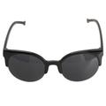 Jocestyle New Vintage Unisex Round Circle Semi-Rimless Sunglasses Shades Black Frame