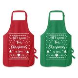 All I Want for Christmas Is You Couples His/Her Couples/ Best Friends Ugly Christmas Graphic Apron, Red Kelly, One Size