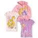 Disney Princess Little Girls' Rapunzel Hoodie and 2-Pack T-Shirts Outfit Set