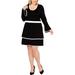 NY Collection Womens Plus Petite Tiered Sweaterdress