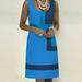 womens dresses Casual Shift Geometric Print Dress O-Neck Sleeveless Mini Dresses