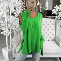 Women's T-Shirt Pullovers Skew Collar Sexy Long Sleeve Tshirt Top Loose Tshirts Tops T-Shirt