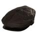 Waxed Cotton Newsboy Cap - XL - Brown