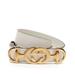 Gucci White Leather Belt With Interlocking G Horsebit