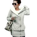 Romacci New Autumn Winter Women Hoodies Coat Warm Coat Zipper Outerwear Hooded Sweatshirts Casual Long Jacket Plus Size