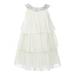 Sweet Kids Little Girls Off-White Sequined Neck Tiered Flower Girl Dress 2T-6