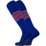 TCK Performance Baseball/Softball Socks (Royal/White/Scarlet, Small) - Royal/White/Scarlet,Small