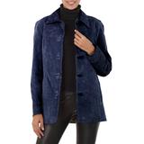 BGSD Women's Anna Suede Leather Car Coat (Regular & Plus Size)