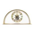 Acctim Hughenden Mantel Clock Quartz Polished Metal Floating Effect Glass Front Champagne