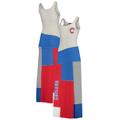 Women's Refried Apparel Heather Gray/Royal Chicago Cubs Sustainable Scoop Neck Maxi Dress