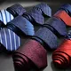 Cravate classique en soie pour hommes 7cm luxe rayé carreaux carreaux col costume cravate
