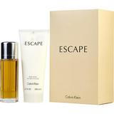 Calvin Klein 3941127 Escape By Calvin Klein Eau De Parfum Spray 3.4 Oz & Body Lotion 6.7 Oz