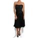 Dolce & Gabbana Black Strapless Corset A-line Midi Dress