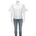 Burberry Stretch Cotton Shirt With Ruched Sleeves In White