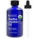 Radha Beauty Organic Jojoba Oil for Hair & Face - USDA Organic 100% Pure & Natural Cold Pressed Unrefined oil - 4 oz
