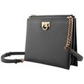 Ferragamo Ladies Black Trifolio Crossbody Bag