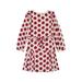 Burberry Girls Lenka Polka Dot Silk Crepe Dress in Windsor Red Pattern