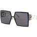 Christian Dior 30Montaigne 807/2K Sunglasses Women's Black-Gold/Grey Lenses 58mm