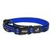 KRUZ PET KZV006-15S Reflective Dog Collar for Small Medium Large Dogs 100% Nylon Adjustable Pet Neck Collar Heavy Duty O-Ring Soft Comfortable Neoprene Padding - Blue - Small