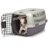 TRAVEL DOG CARRY CRATE Small Plastic Secure Pet Carrier for Airline Car Home (Small)