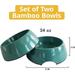 American Pet Supplies Dog Bowls Set of 2 Bamboo Bowls for Puppies and Dogs 24 Oz Pacific Blue