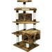 Go Pet Club 60.5 in. Cat Tree 5-Level Scratcher Post with Dual Condos