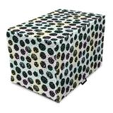 Polka Dots Dog Crate Cover Creative Style Pattern with Abstract Spots and Brush Stroke Rounds Easy to Use Pet Kennel Cover for Dogs 35 x 23 x 27 Charcoal Grey Multicolor by Ambesonne