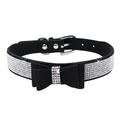 Bling Crystal Cat Collar Metal Adjustable Puppy Bow Tie Rhinestone Soft Collars Pet Supplies for Small Medium Dogs