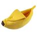 Pet Cat Dog Puppy Warm Nest Bed Banana Shape Fluffy Cave House Sleeping Bag